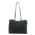 Fendi Shoulder Bag Zucchino Canvas Leather Black #9207 by Bolt Boutique