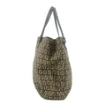 Fendi Tote Zucchino Canvas Leather Brown Beige #9208 by Bolt Boutique