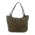 Fendi Shoulder Bag Zucca Canvas Leather Khaki Brown #9210 by Bolt Boutique