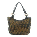 Fendi Shoulder Bag Zucca Canvas Leather Khaki Brown #9210 by Bolt Boutique