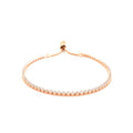 Adjustable Tennis Style Bracelet with Cubic Zirconia in Sterling Silver by Bids.com