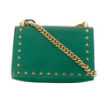 Gucci Small Pearl Studded Padlock Crossbody Bag Green #9219 by Bolt Boutique