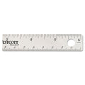 Westcott Stainless Steel Office Ruler With Non Slip Cork Base, Standard/Metric, 6" Long