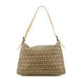 Fendi Zucchino Canvas Beige Shoulder Bag #9235 by Bolt Boutique