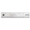 Westcott Stainless Steel Office Ruler With Non Slip Cork Base, Standard/Metric, 12" Long