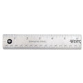 Westcott Stainless Steel Office Ruler With Non Slip Cork Base, Standard/Metric, 12" Long
