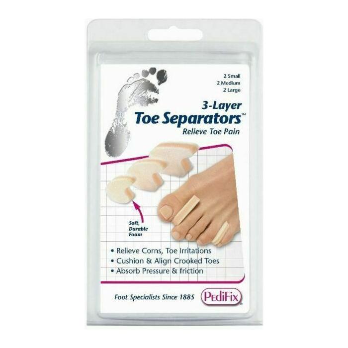 PediFix 3-Layer Toe Separators 6 Count Large by Pasteur Pharmacy