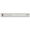 Westcott Stainless Steel Office Ruler With Non Slip Cork Base, Standard/Metric, 18" Long