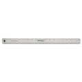 Westcott Stainless Steel Office Ruler With Non Slip Cork Base, Standard/Metric, 18" Long