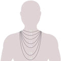 925 Solid Italian Silver Round Box Necklace by DailySale