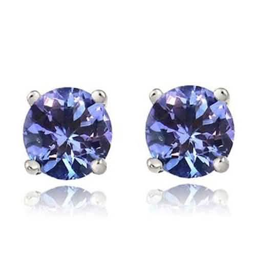 925 Sterling Silver 2.00 Cttw Sapphire Round Cut Studs by DailySale