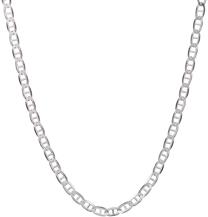 925 Sterling Silver 2mm Marina Link Chain Necklace by DailySale