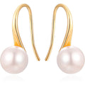 925 Sterling Silver 7.5-8mm White Freshwater Cultured Pearl Dangle Drop Earrings by DailySale