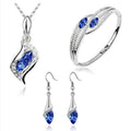 925 Sterling Silver Crystal Jewelry Set by DailySale
