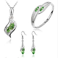 925 Sterling Silver Crystal Jewelry Set by DailySale