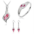 925 Sterling Silver Crystal Jewelry Set by DailySale