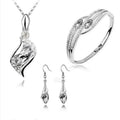 925 Sterling Silver Crystal Jewelry Set by DailySale
