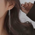 925 Sterling Silver Dangle Chain Tassel Earrings by DailySale