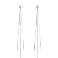 925 Sterling Silver Dangle Chain Tassel Earrings by DailySale