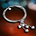 .925 Sterling Silver Five-Line Chain with Five-Heart Bracelet by DailySale