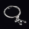 .925 Sterling Silver Five-Line Chain with Five-Heart Bracelet by DailySale