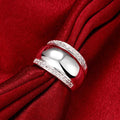 925 Sterling Silver Invisible Setting CZ AAAA Crystal Wedding Ring by DailySale