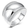 925 Sterling Silver Invisible Setting CZ AAAA Crystal Wedding Ring