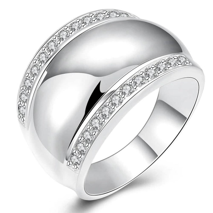 925 Sterling Silver Invisible Setting CZ AAAA Crystal Wedding Ring by DailySale
