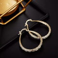 925 Sterling Silver Oval Filigree Hoop Earrings by DailySale