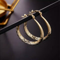 925 Sterling Silver Oval Filigree Hoop Earrings by DailySale