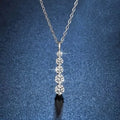 925 Sterling Silver Synthetic Cubic Zirconia Droplet Pendant Necklace by DailySale