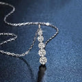 925 Sterling Silver Synthetic Cubic Zirconia Droplet Pendant Necklace by DailySale