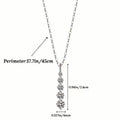 925 Sterling Silver Synthetic Cubic Zirconia Droplet Pendant Necklace by DailySale