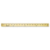 Westcott Wood Yardstick with Metal Ends, 36" Long. Clear Lacquer Finish