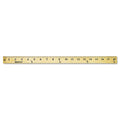 Westcott Wood Yardstick with Metal Ends, 36" Long. Clear Lacquer Finish