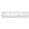 Westcott Clear Flexible Acrylic Ruler, Standard/Metric, 12" Long, Clear