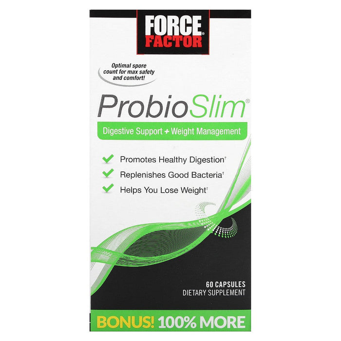 Force Factor ProbioSlim, Digestive Support + Weight Management, 60 Capsules by Pasteur Pharmacy