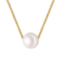 Women’s Minimalist White Pearl Beaded Necklace – Elegant Statement Chain by DailySale