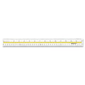 Westcott Acrylic Data Highlight Reading Ruler With Tinted Guide, 15" Long, Clear/Yellow