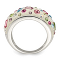 Silver Multi-Colored Stone Rings by Fine Color Jewels