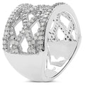 0.92 Carat Genuine White Diamond .925 Sterling Silver Ring by Bids.com