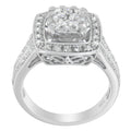 10K White Gold Diamond Cluster Ring (1 Cttw, H-I Color, SI2-I1 Clarity) - Size 6-1/2 by Bids.com