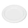 Tablemate Plastic Dinnerware, Plates, 7" dia, White, 125/Pack