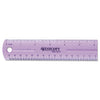 Westcott 12" Jewel Colored Ruler, Standard/Metric, Plastic