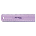 Westcott 12" Jewel Colored Ruler, Standard/Metric, Plastic