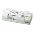 Tablemate Table Set Plastic Serving Forks and Spoons, White, 24 Forks, 24 Spoons per Pack