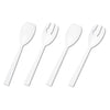 Tablemate Table Set Plastic Serving Forks and Spoons, White, 24 Forks, 24 Spoons per Pack