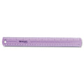 Westcott 12" Jewel Colored Ruler, Standard/Metric, Plastic