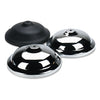 Tatco Crowd Control Bases, Chrome, 12" Diameter, Silver, 2/Box