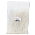 Tatco Nylon Cable Ties, 11 x 0.19, 50 lb, Natural, 500/Pack